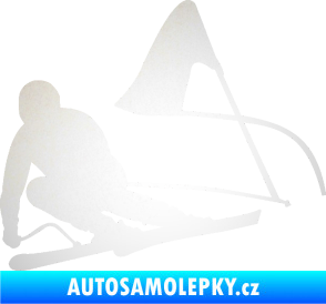 Samolepka Lyžař 025 levá odrazková reflexní bílá
