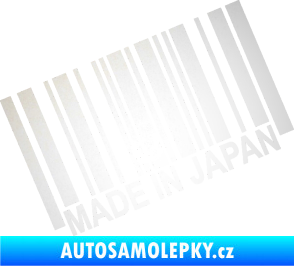 Samolepka Made in Japan 003 čárový kód odrazková reflexní bílá