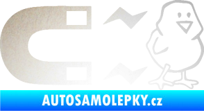 Samolepka Magnet na ptáky pravá odrazková reflexní bílá