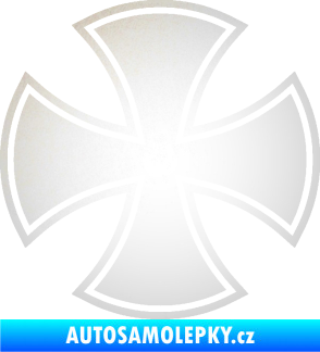 Samolepka Maltézský kříž 003 odrazková reflexní bílá