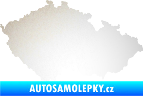 Samolepka Mapa České republiky 001  odrazková reflexní bílá