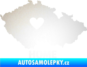 Samolepka Mapa České republiky 004 home odrazková reflexní bílá