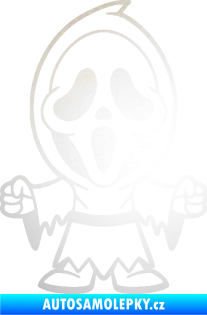 Samolepka Maska 002 pravá vřískot odrazková reflexní bílá