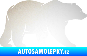 Samolepka Medvěd 002 pravá odrazková reflexní bílá