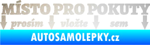 Samolepka Místo pro pokuty nápis na přední sklo odrazková reflexní bílá