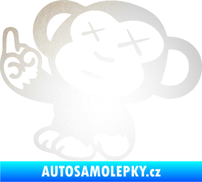 Samolepka Monkey Fuck Off JDM levá odrazková reflexní bílá