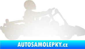 Samolepka Motokára 001 pravá odrazková reflexní bílá
