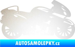 Samolepka Motorka 048 pravá silniční odrazková reflexní bílá