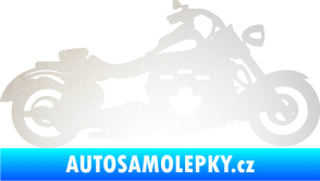 Samolepka Motorka 056 pravá odrazková reflexní bílá