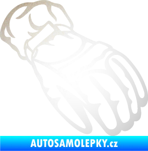Samolepka Motorkářské rukavice 003 pravá odrazková reflexní bílá