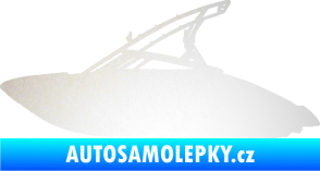 Samolepka Motorový člun 001 levá odrazková reflexní bílá