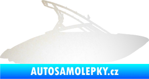 Samolepka Motorový člun 001 pravá odrazková reflexní bílá