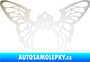 Samolepka Motýl 001 levá odrazková reflexní bílá