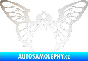 Samolepka Motýl 001 pravá odrazková reflexní bílá