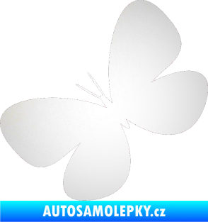 Samolepka Motýl 005 levá odrazková reflexní bílá
