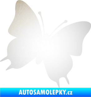 Samolepka Motýl 007 pravá odrazková reflexní bílá