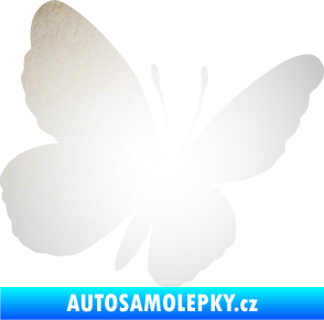 Samolepka Motýl 009 pravá odrazková reflexní bílá