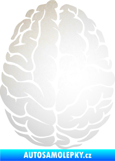 Samolepka Mozek 001 pravá odrazková reflexní bílá