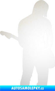 Samolepka Music 005 pravá hráč na kytaru odrazková reflexní bílá