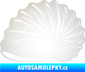 Samolepka Mušle 002 levá ulita odrazková reflexní bílá
