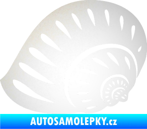 Samolepka Mušle 004 levá ulita odrazková reflexní bílá