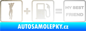 Samolepka My best friend  odrazková reflexní bílá