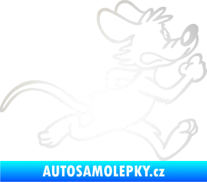 Samolepka Myš 001 pravá sprintuje odrazková reflexní bílá