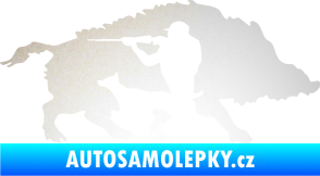 Samolepka Myslivost 006 pravá divoké prase odrazková reflexní bílá