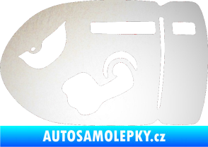 Samolepka Náboj 001 levá odrazková reflexní bílá