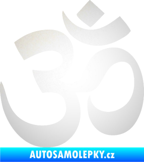 Samolepka Náboženský symbol Hinduismus Óm 001 odrazková reflexní bílá