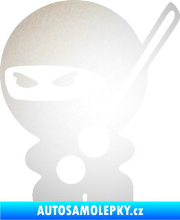 Samolepka Ninja baby 001 levá odrazková reflexní bílá