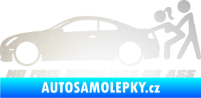 Samolepka No Free Rides Gas or Ass odrazková reflexní bílá