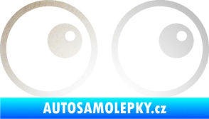 Samolepka Oči 006 pravá odrazková reflexní bílá