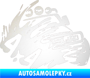 Samolepka Off Road 002 pravá 4x4 odrazková reflexní bílá