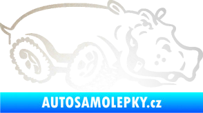 Samolepka Off Road 006 pravá hroch odrazková reflexní bílá