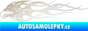 Samolepka Orel 016 levá v plamenech odrazková reflexní bílá