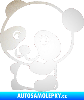 Samolepka Panda 002 levá odrazková reflexní bílá