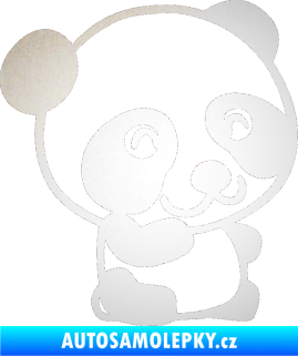 Samolepka Panda 002 pravá odrazková reflexní bílá