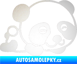 Samolepka Panda 003 pravá odrazková reflexní bílá