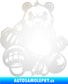 Samolepka Panda 012 levá Kung Fu bojovník odrazková reflexní bílá