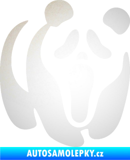 Samolepka Panda 014 pravá maska Vřískot odrazková reflexní bílá