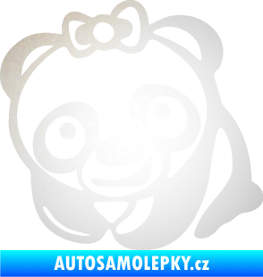 Samolepka Panda baby levá odrazková reflexní bílá