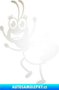 Samolepka Paní mravencová levá odrazková reflexní bílá