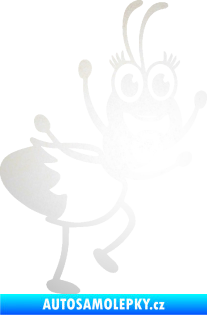 Samolepka Paní mravencová pravá odrazková reflexní bílá