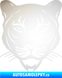 Samolepka Panter 002 hlava black panther odrazková reflexní bílá