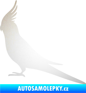 Samolepka Papoušek 002 levá odrazková reflexní bílá