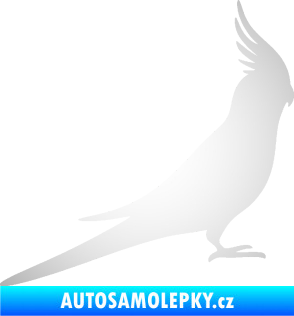 Samolepka Papoušek 002 pravá odrazková reflexní bílá