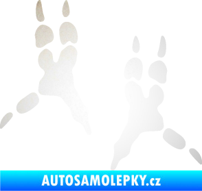 Samolepka Papoušek 008 stopy levá odrazková reflexní bílá