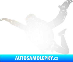 Samolepka Parašutista 004 levá odrazková reflexní bílá