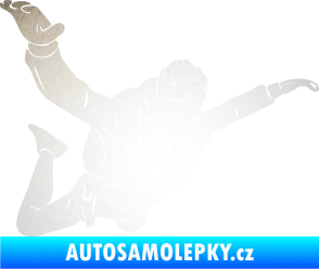 Samolepka Parašutista 004 pravá odrazková reflexní bílá